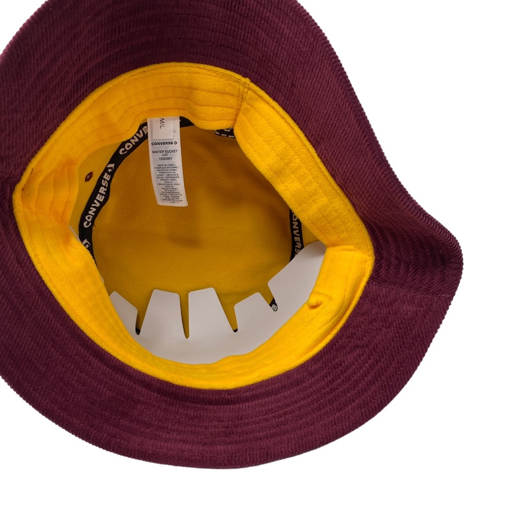 🔥HOT SALE🔥Converse Bucket Hat Wine Velvet Unisex Size M-L 10023961-A01 - Picture 3 of 4